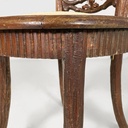 Sedia in legno e tessuto ricamato, 1930 ca.