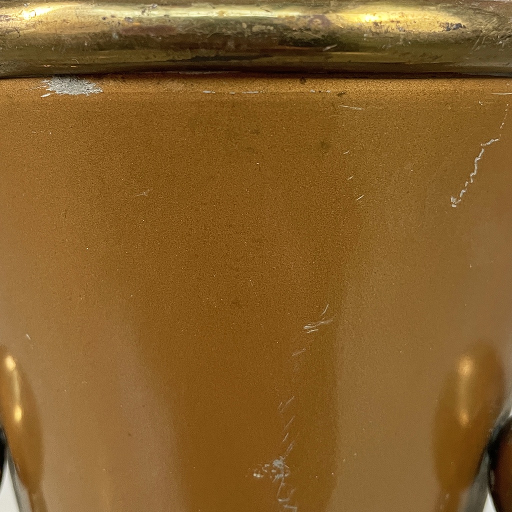 Posacenere da terra in ottone, 1950 ca.