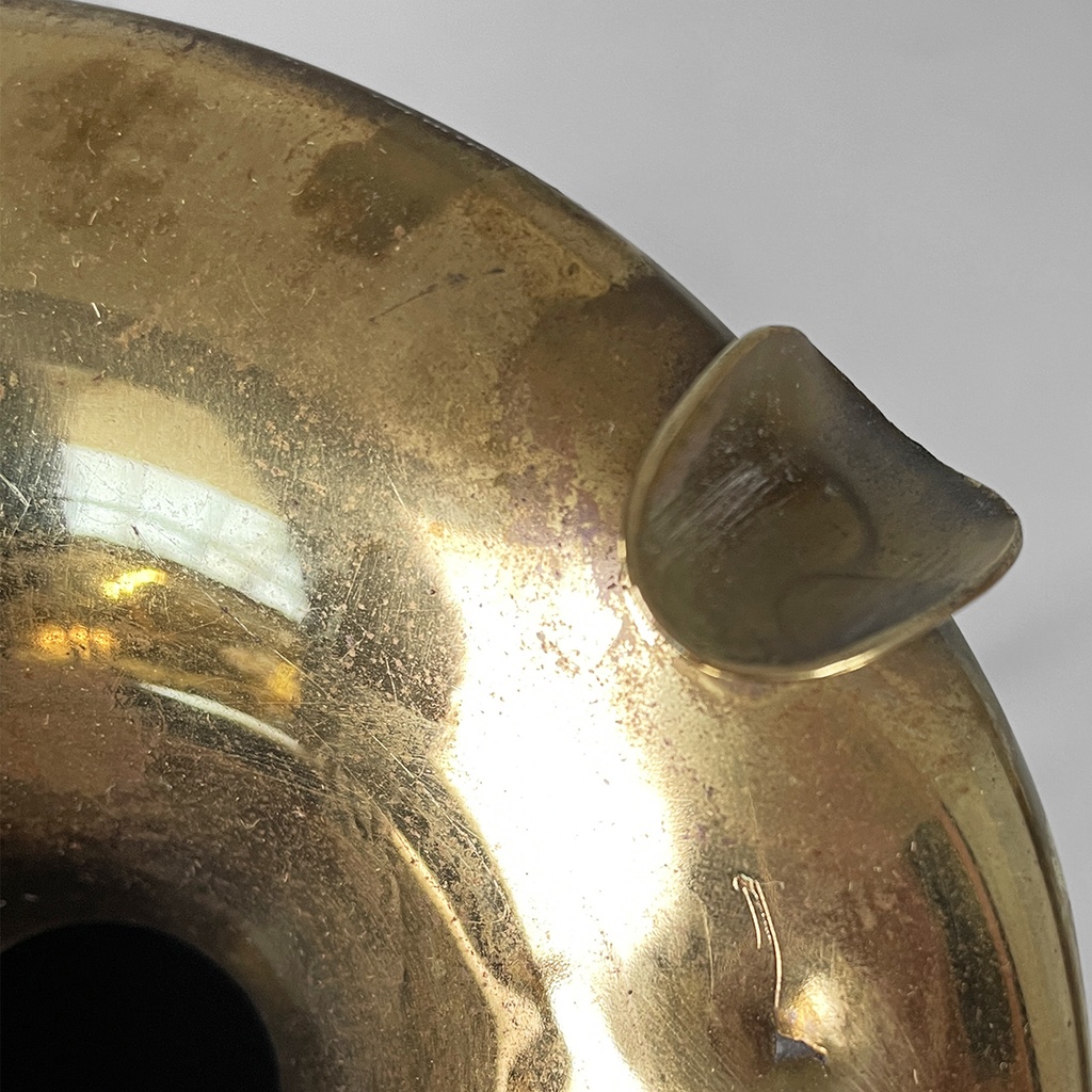 Posacenere da terra in ottone, 1950 ca.