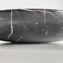 Centrotavola in marmo nero, 1970 ca.