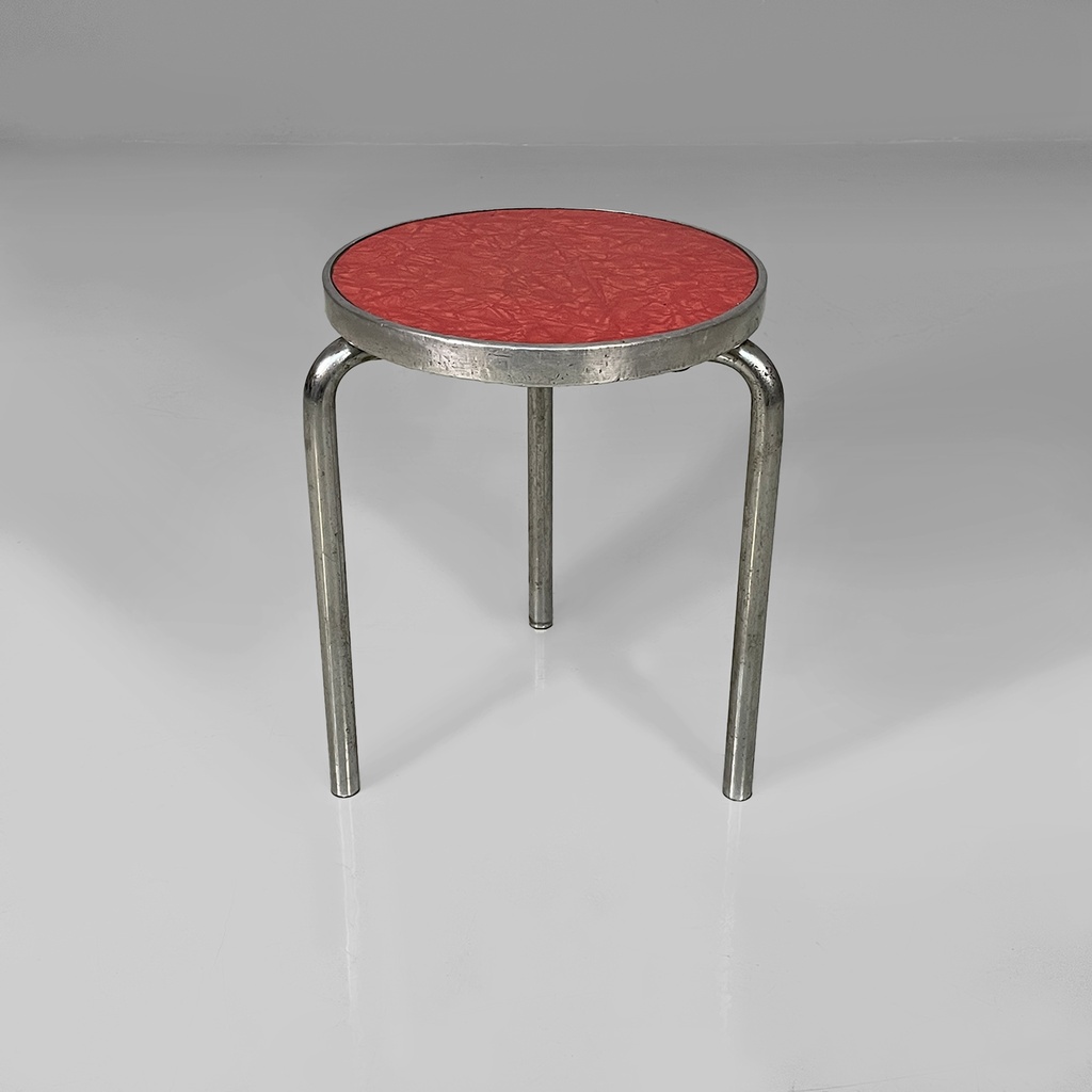 Sgabello in metallo e formica, 1960 ca.
