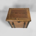 Cassa in legno e metallo, 1930 ca.