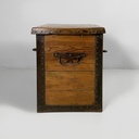 Cassa in legno e metallo, 1930 ca.