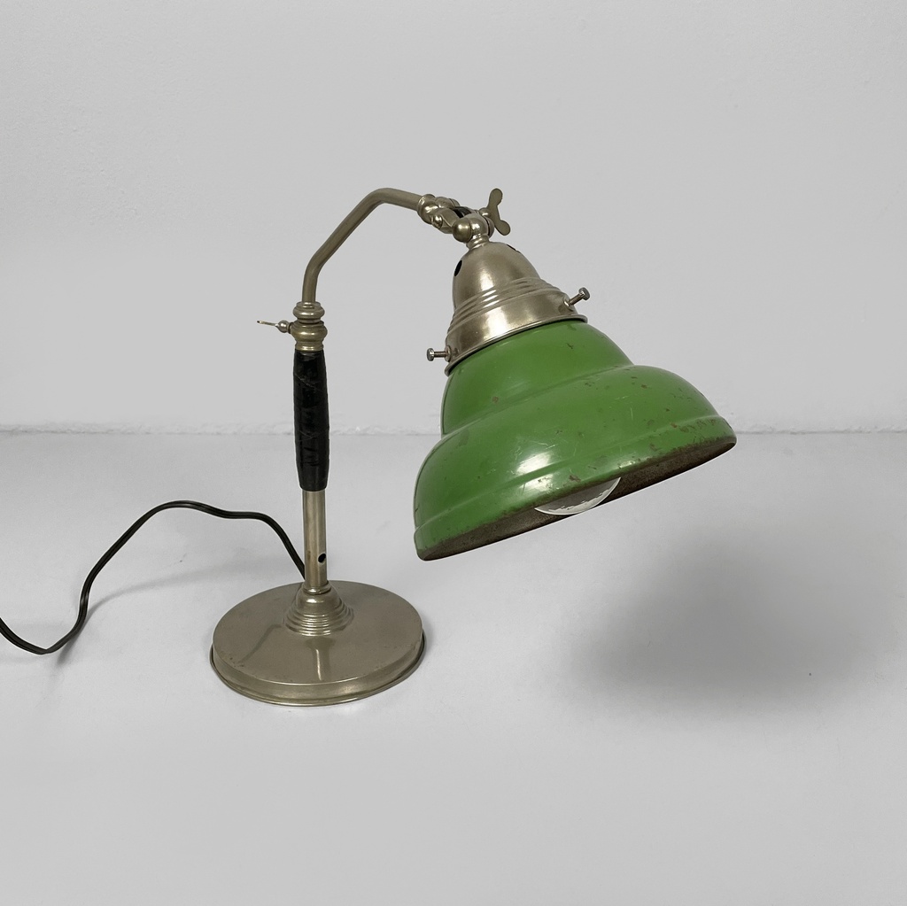 Lampada da tavolo ministeriale in metallo, 1930 ca. 