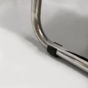 Poltrone in metallo e similpelle nera, 1970 ca.