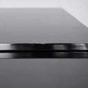 Carrello in legno nero, vetro e acciaio, 1930 ca.