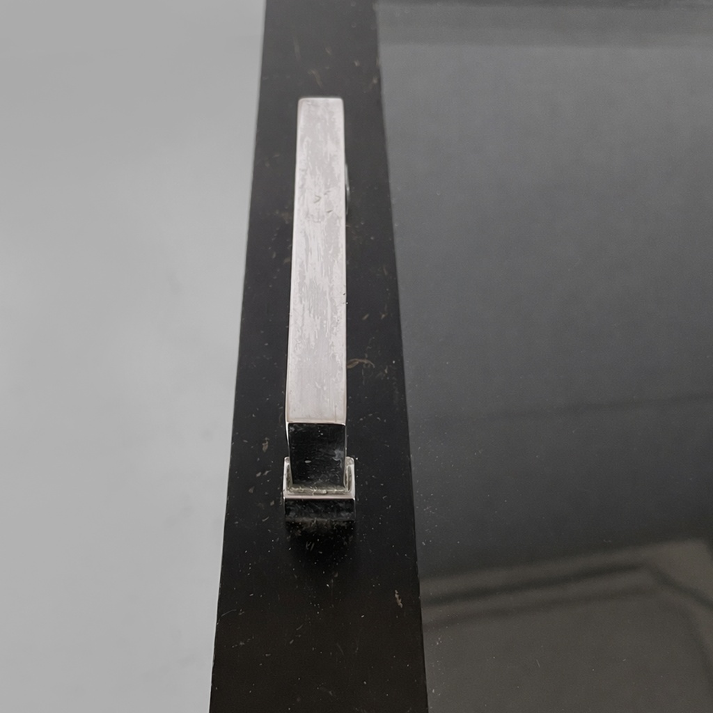 Carrello in legno nero, vetro e acciaio, 1930 ca.