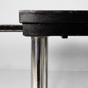 Carrello in legno nero, vetro e acciaio, 1930 ca.