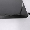 Carrello in legno nero, vetro e acciaio, 1930 ca.