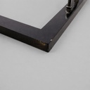 Carrello in legno nero, vetro e acciaio, 1930 ca.