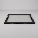 Carrello in legno nero, vetro e acciaio, 1930 ca.