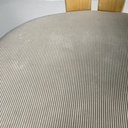 Sedie a pozzetto in legno e velluto beige, 1980 ca. 