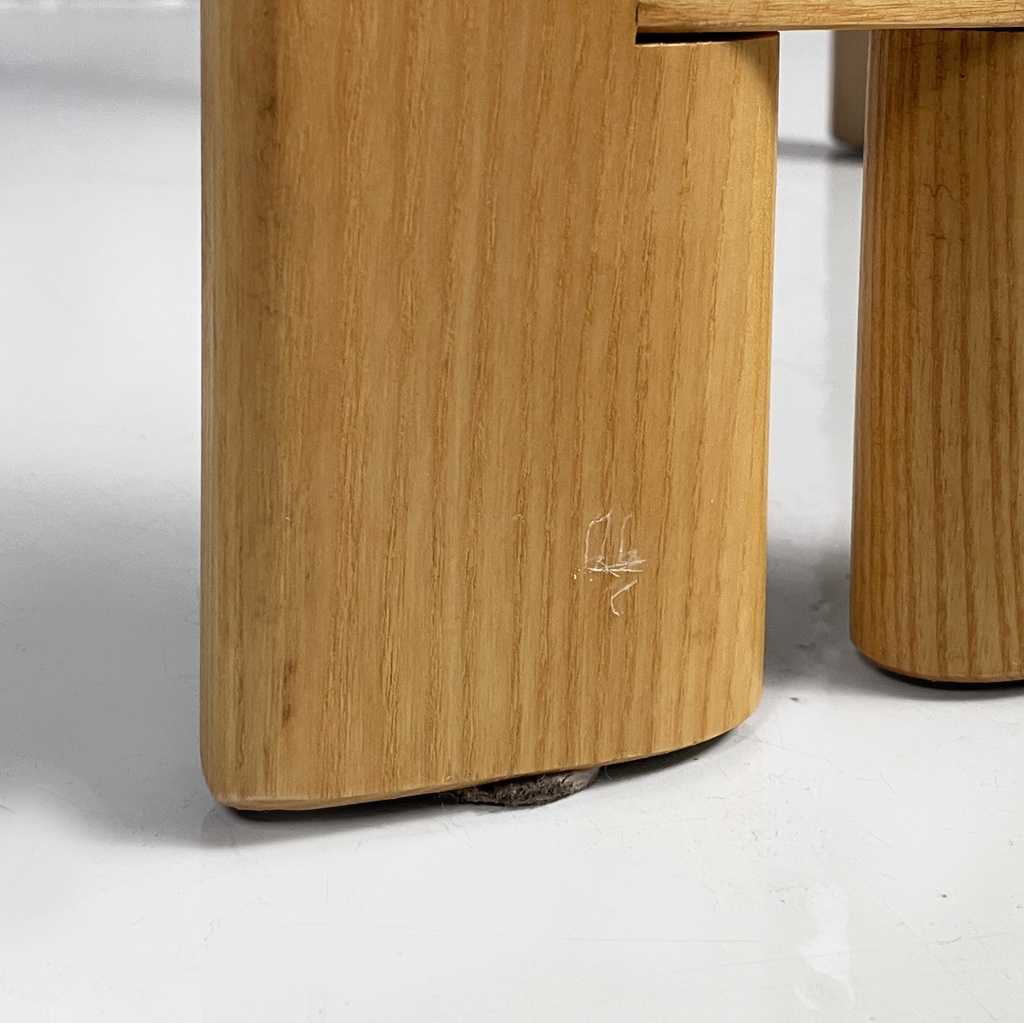 Sedie a pozzetto in legno e velluto beige, 1980 ca. 