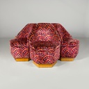 Poltrone in tessuto e legno, 1970 ca.