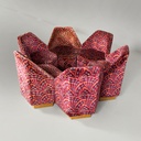 Poltrone in tessuto e legno, 1970 ca.