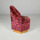 Poltrone in tessuto e legno, 1970 ca.