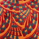 Poltrone in tessuto e legno, 1970 ca.