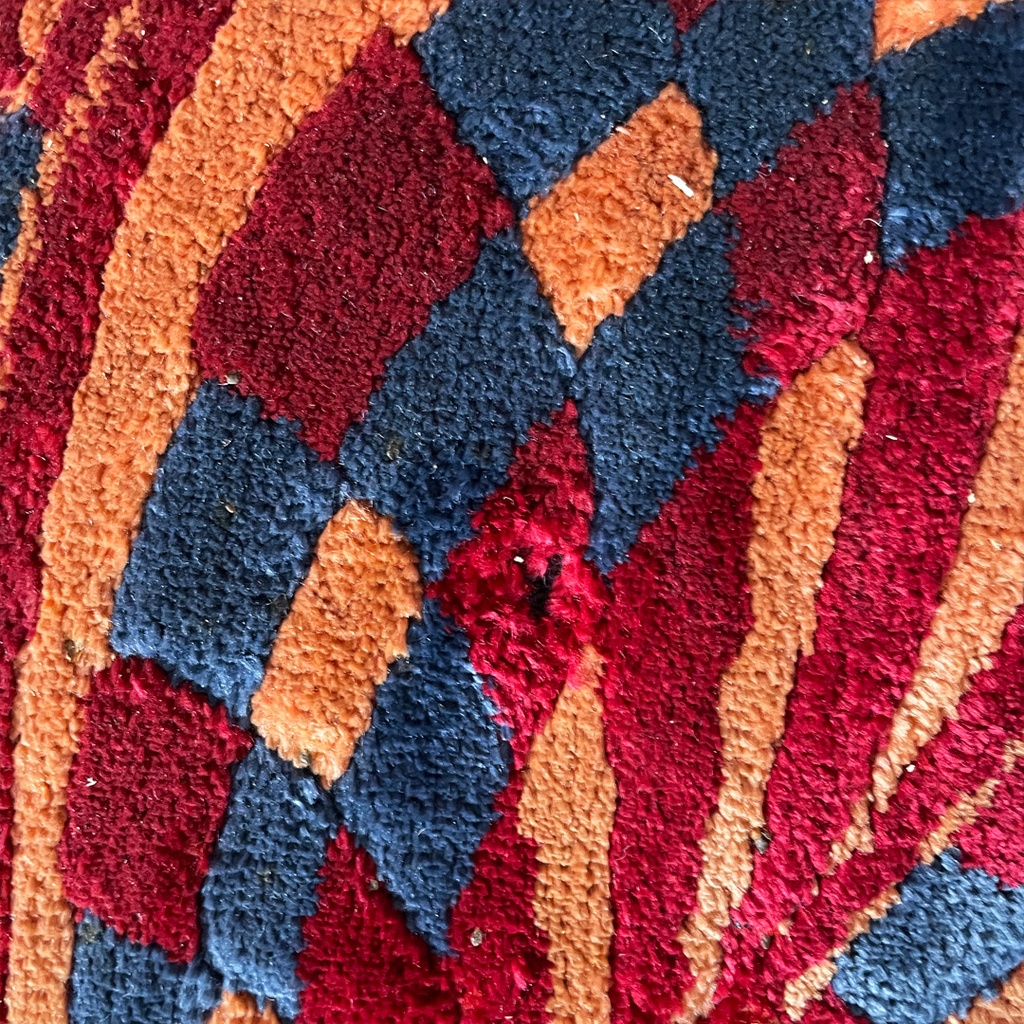 Poltrone in tessuto e legno, 1970 ca.