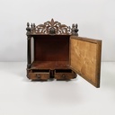 Mobile da tavolo o parete con specchio in legno, 1930 ca.