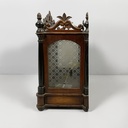 Mobile da tavolo o parete con specchio in legno, 1930 ca.