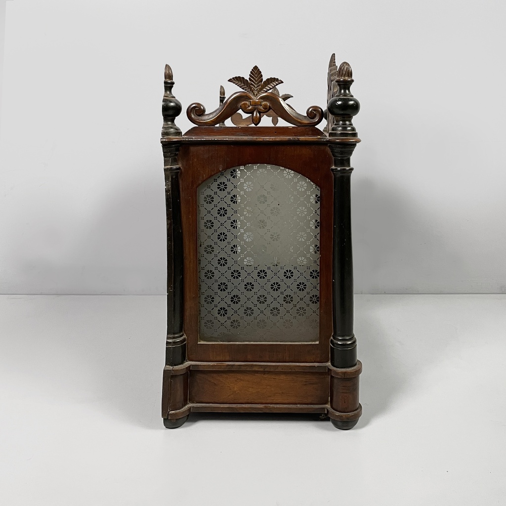 Mobile da tavolo o parete con specchio in legno, 1930 ca.