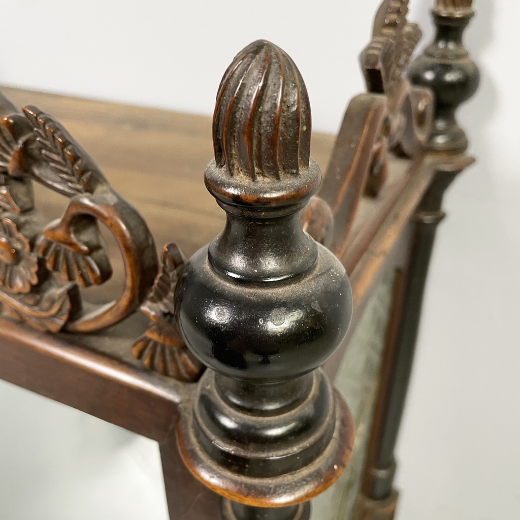 Mobile da tavolo o parete con specchio in legno, 1930 ca.