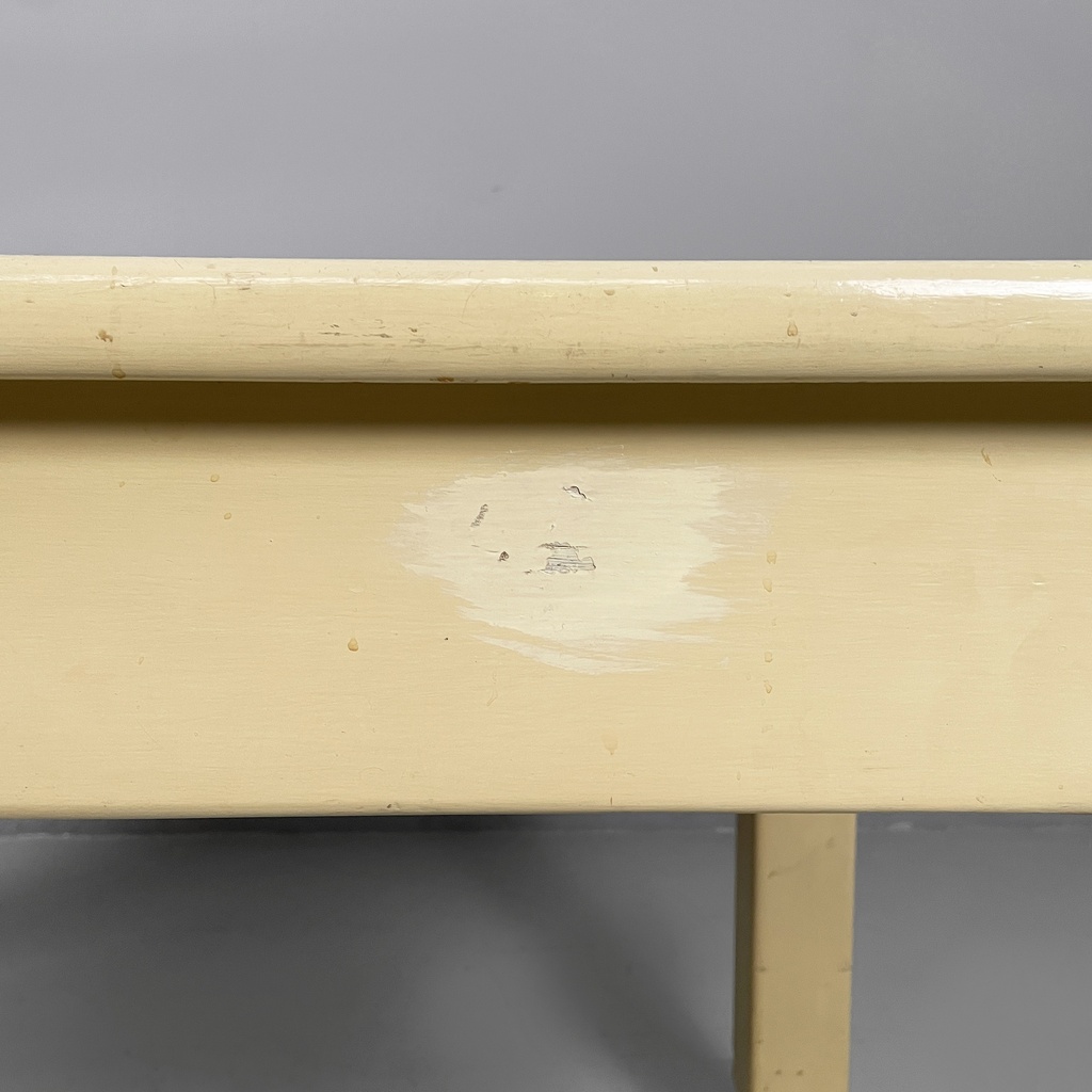 Tavolo da pranzo in legno bianco e verde acqua, 1940 ca.