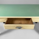 Tavolo da pranzo in legno bianco e verde acqua, 1940 ca.