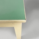 Tavolo da pranzo in legno bianco e verde acqua, 1940 ca.