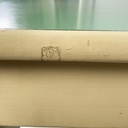 Tavolo da pranzo in legno bianco e verde acqua, 1940 ca.