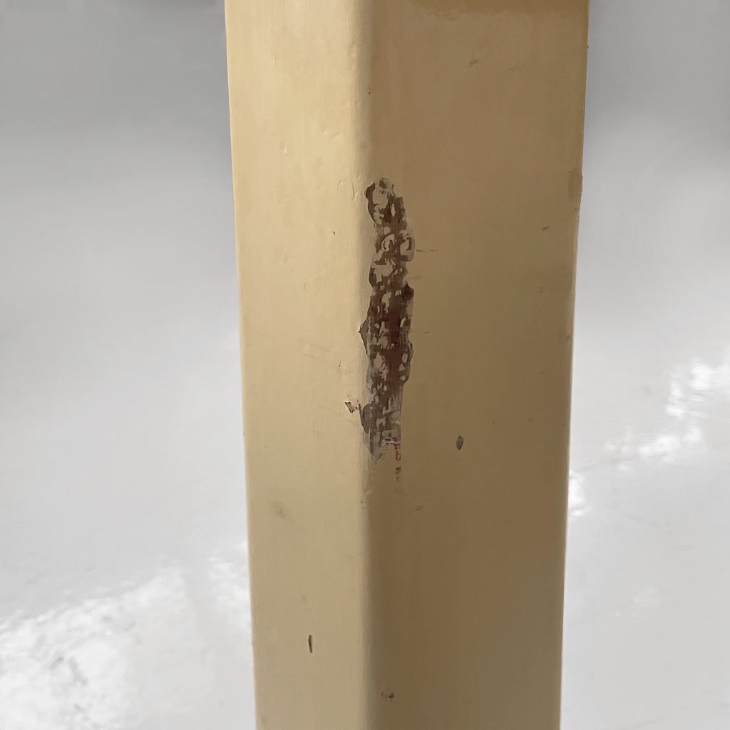 Tavolo da pranzo in legno bianco e verde acqua, 1940 ca.