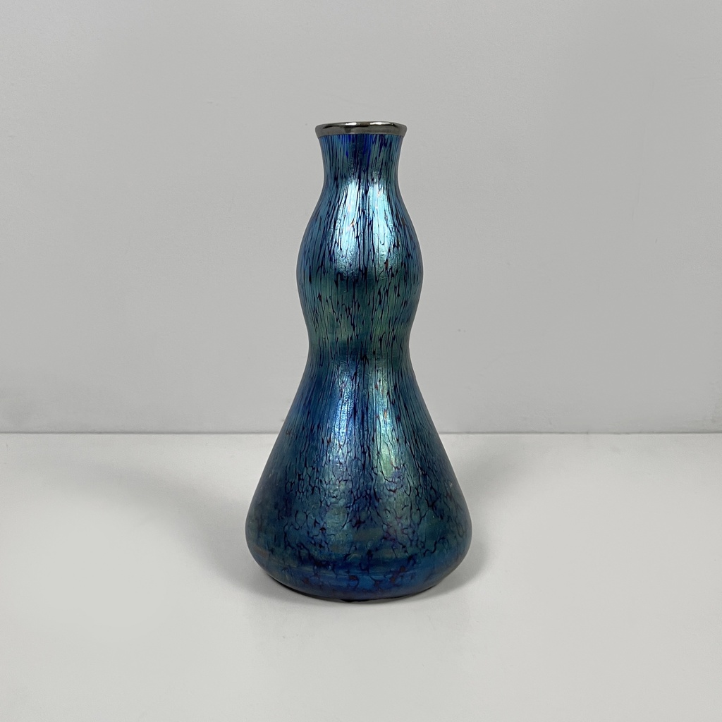 Vaso in vetro e placcato argento, inizio 1900 ca.