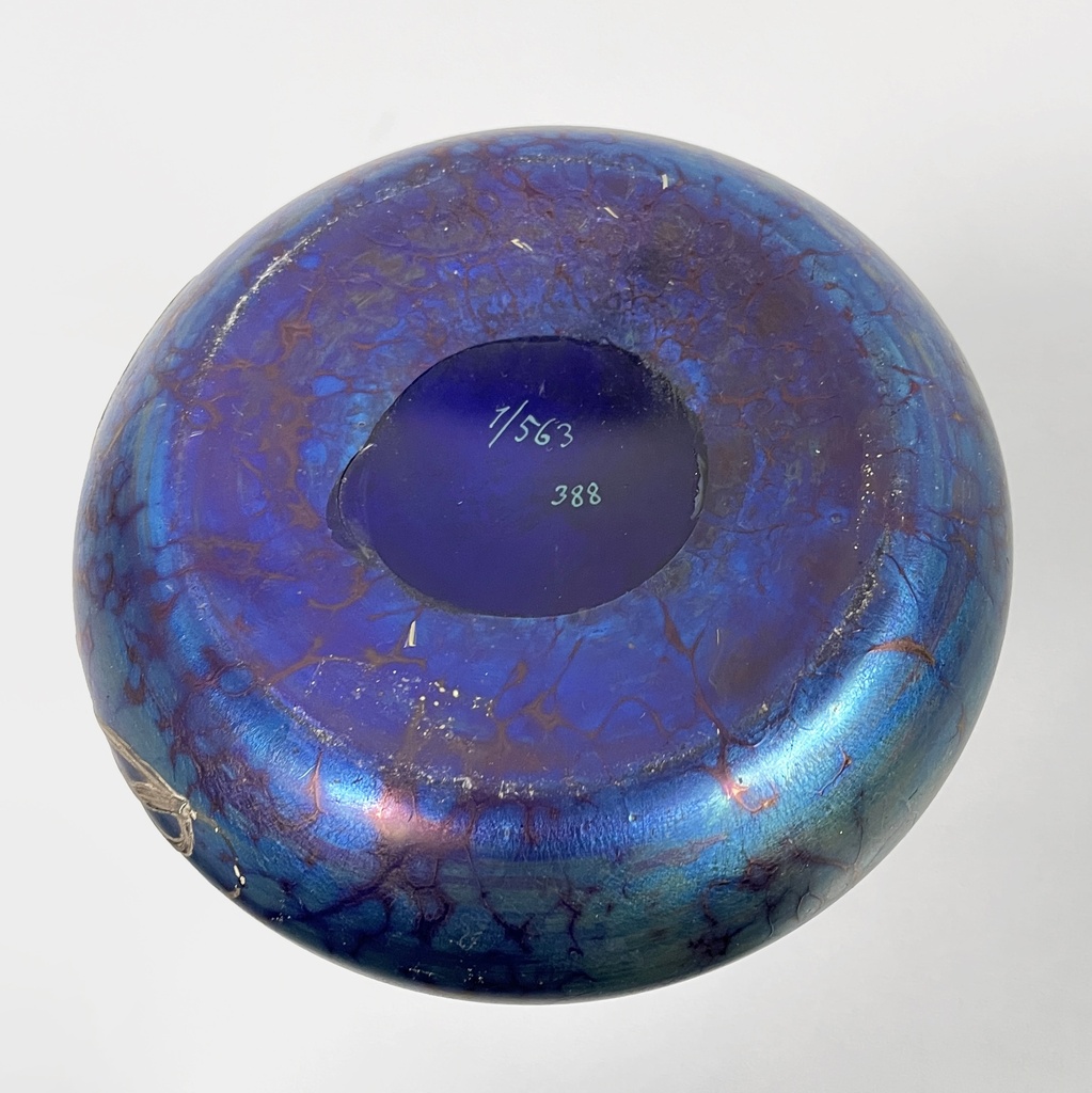 Vaso in vetro e placcato argento, inizio 1900 ca.