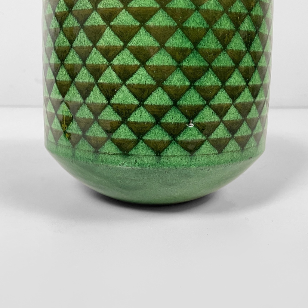 Vaso in ceramica verde, 1950 ca.