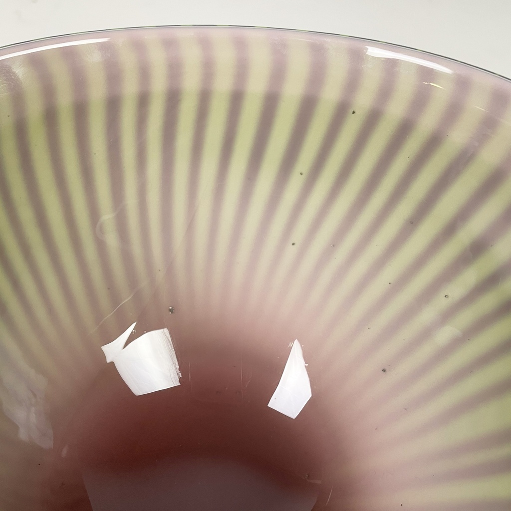 Centrotavola in vetro verde, 1960 ca.