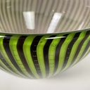 Centrotavola in vetro verde, 1960 ca.