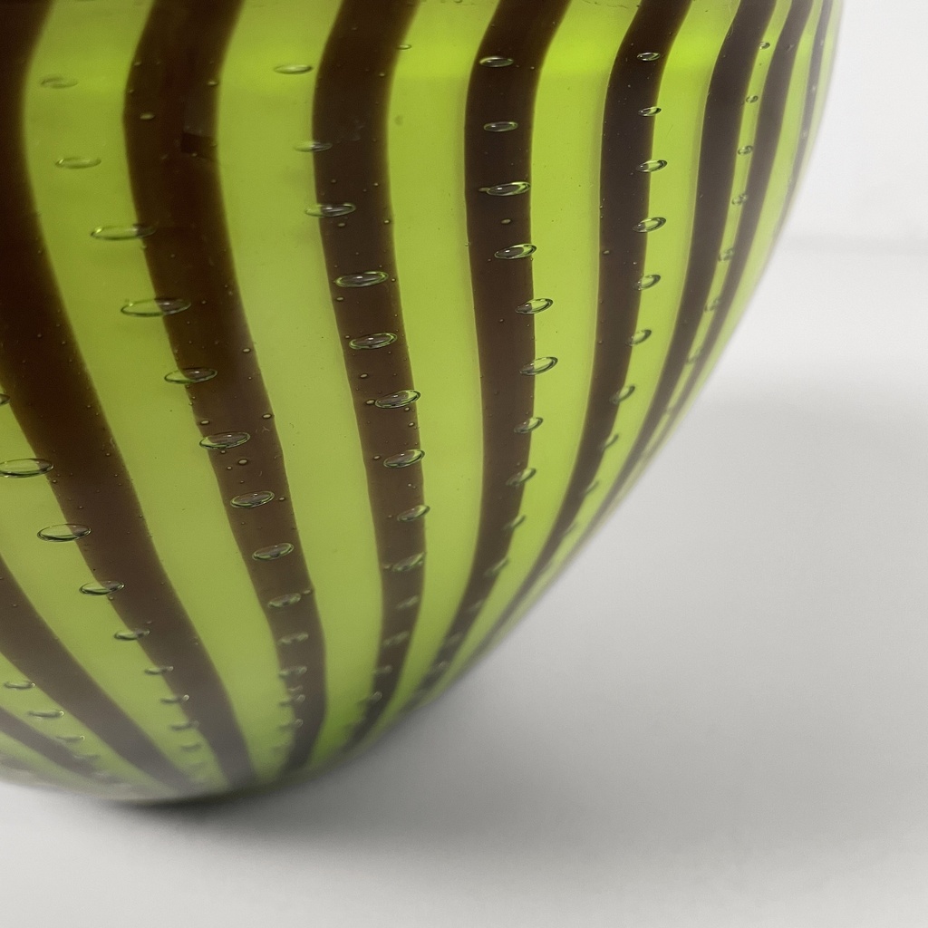 Centrotavola in vetro verde, 1960 ca.