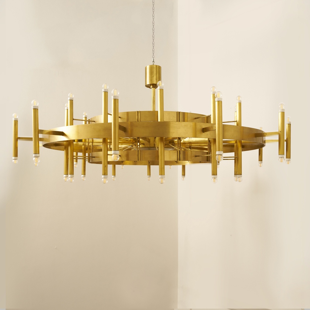 Enorome lampadario di Gaetano Sciolari per Sciolari Lumi D'Arte, 1966