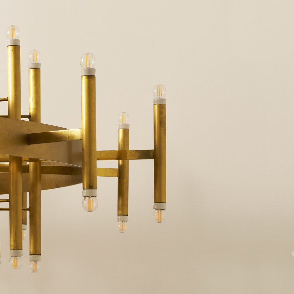 Enorome lampadario di Gaetano Sciolari per Sciolari Lumi D'Arte, 1966