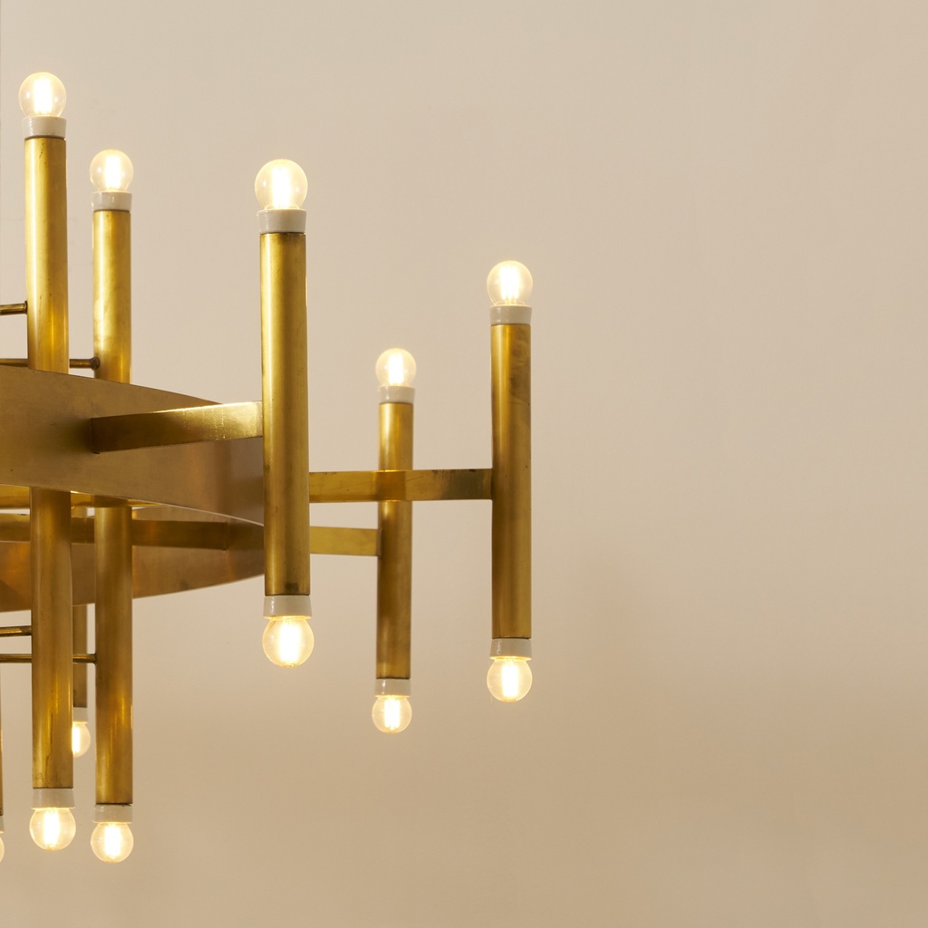 Enorome lampadario di Gaetano Sciolari per Sciolari Lumi D'Arte, 1966