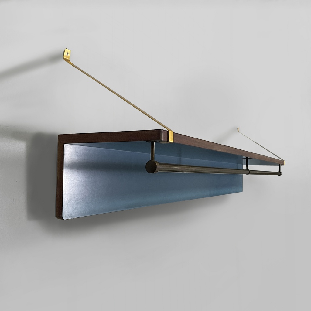 Appendiabiti da parete con cappelliera, 1960 ca.