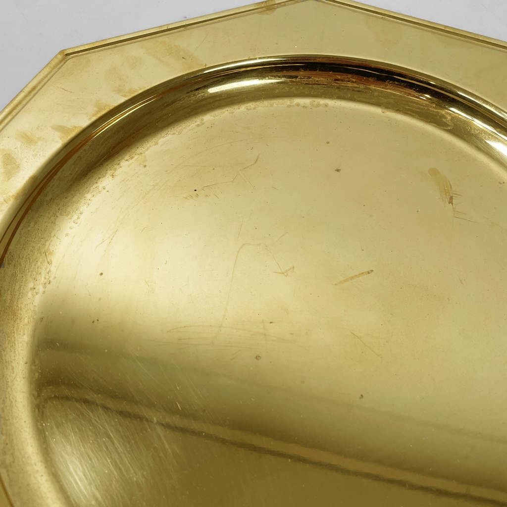 Piatti, centrotavola o vassoi in ottone, 1970 ca.