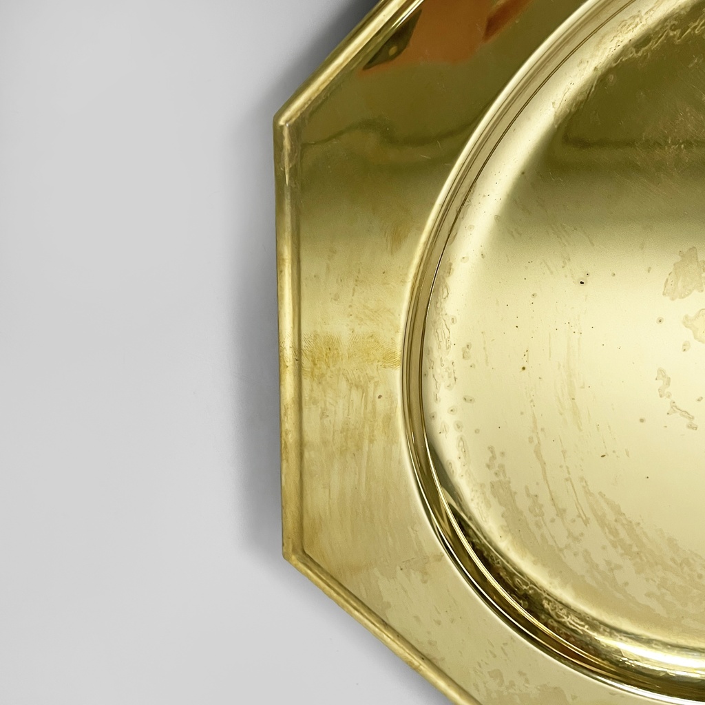 Piatti, centrotavola o vassoi in ottone, 1970 ca.