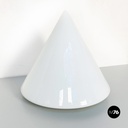 Lampada da tavolo in vetro opalino, 1970 ca. 
