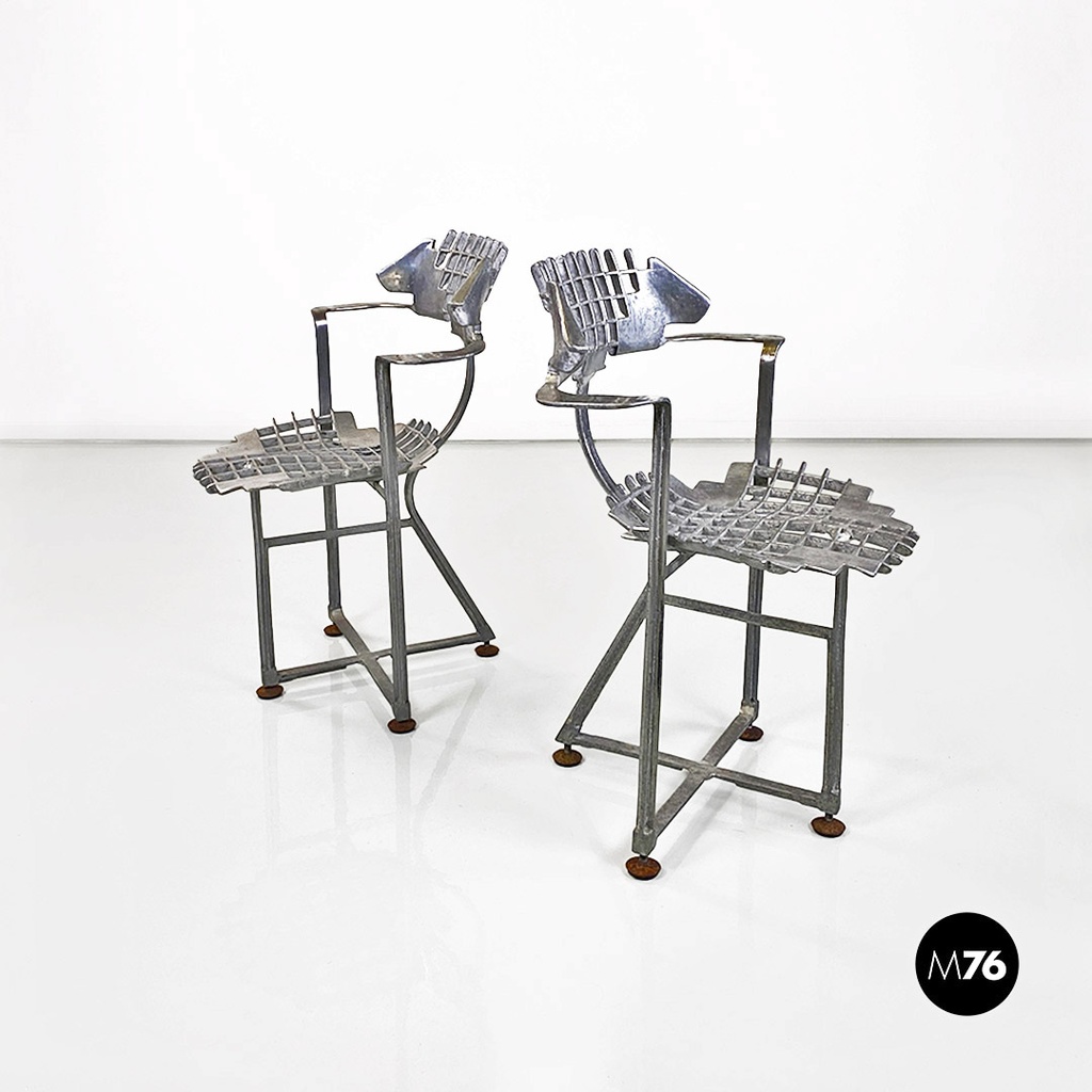 Sedie in alluminio,  1980 ca.