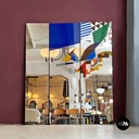 Specchio decorativo da terra a figura intera, 1980 ca.