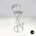 Sgabello in metallo cromato, 2000 ca.