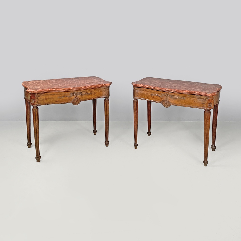 Consolle in marmo e legno, 1600 ca.