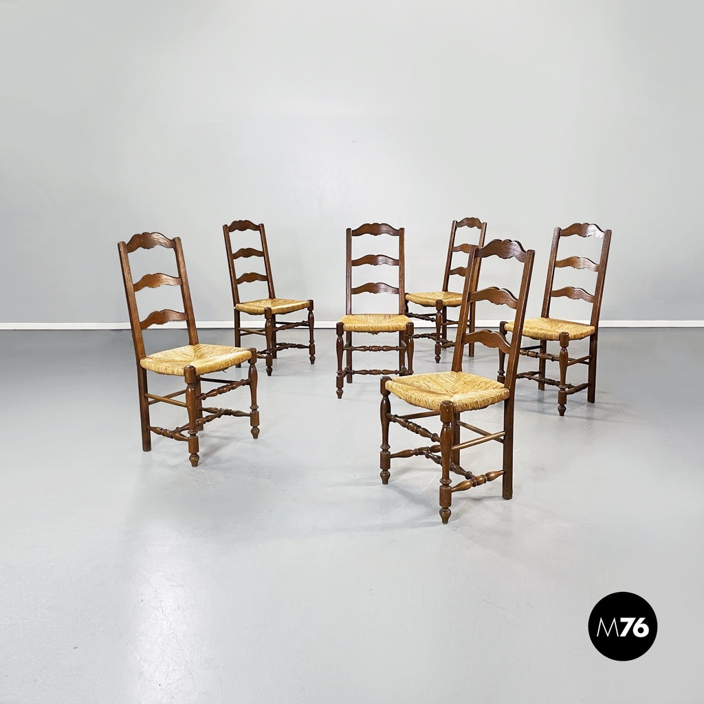 Sedie in paglia e legno, fine 1800 ca. 