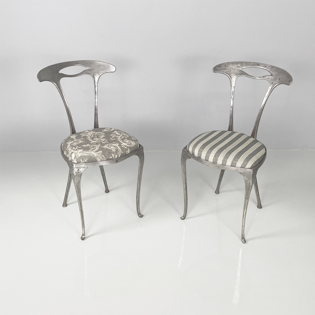 Sedie in tessuto e metallo di Palladio, 1950 ca.